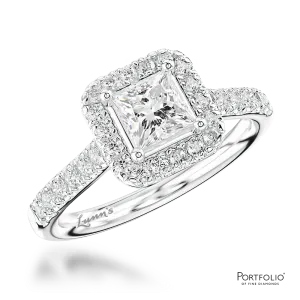 Cluster 0.40ct F VS1 Diamond Platinum Ring