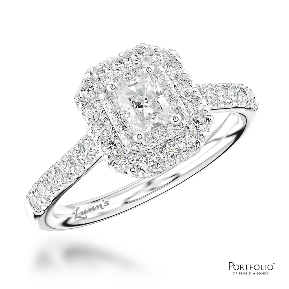 Cluster 0.40ct F VVS2 Diamond Platinum Ring