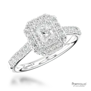 Cluster 0.40ct F VVS2 Diamond Platinum Ring