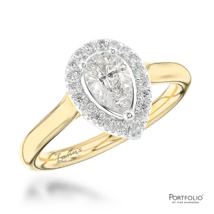 Cluster 0.40ct G SI1 Diamond Yellow Gold/Platinum Ring