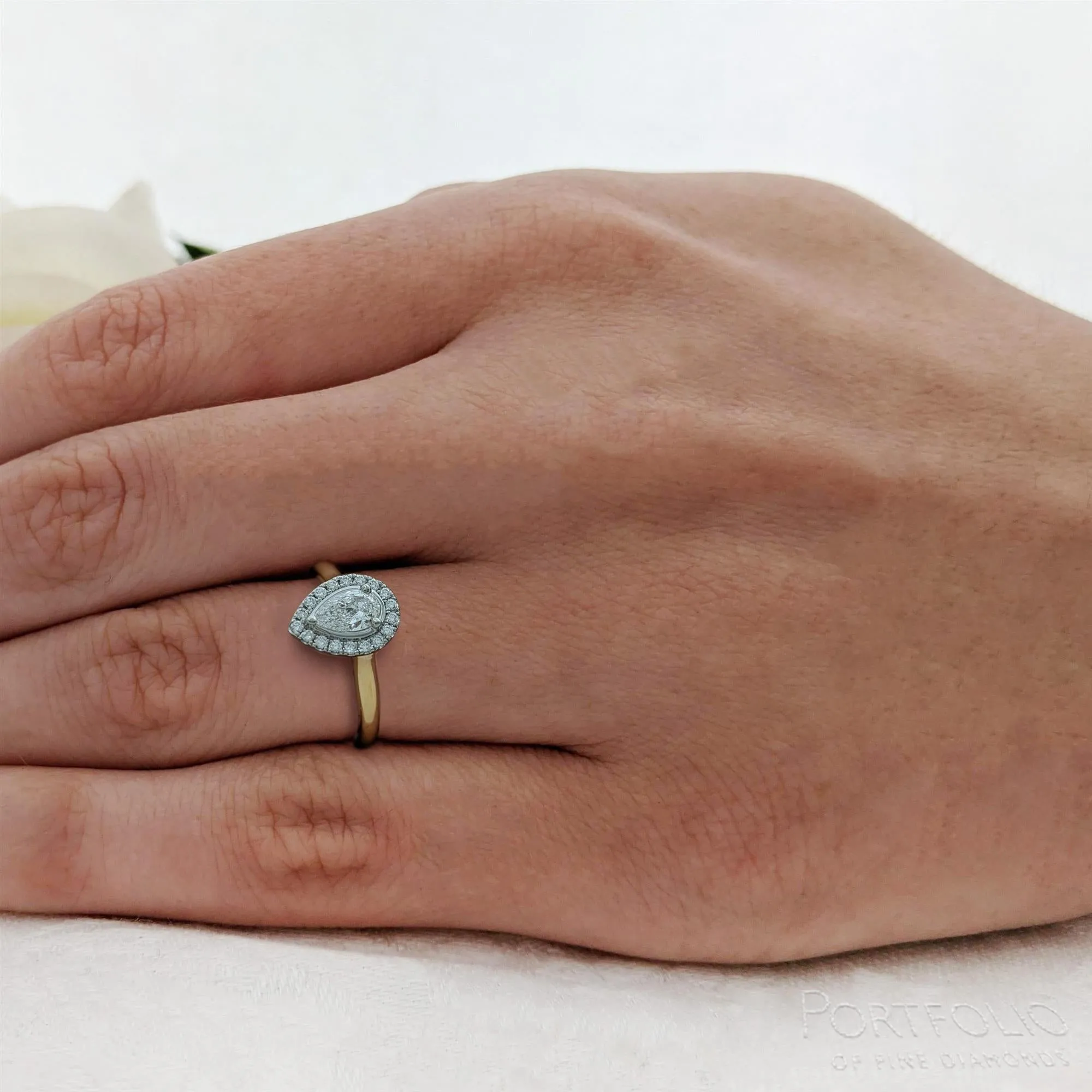 Cluster 0.40ct G SI1 Diamond Yellow Gold/Platinum Ring