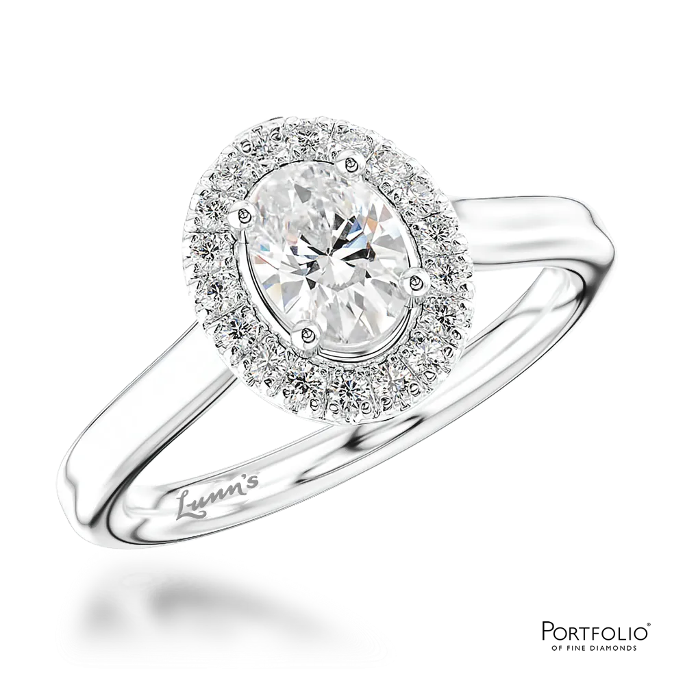 Cluster 0.40ct G VS2 Diamond Platinum Ring