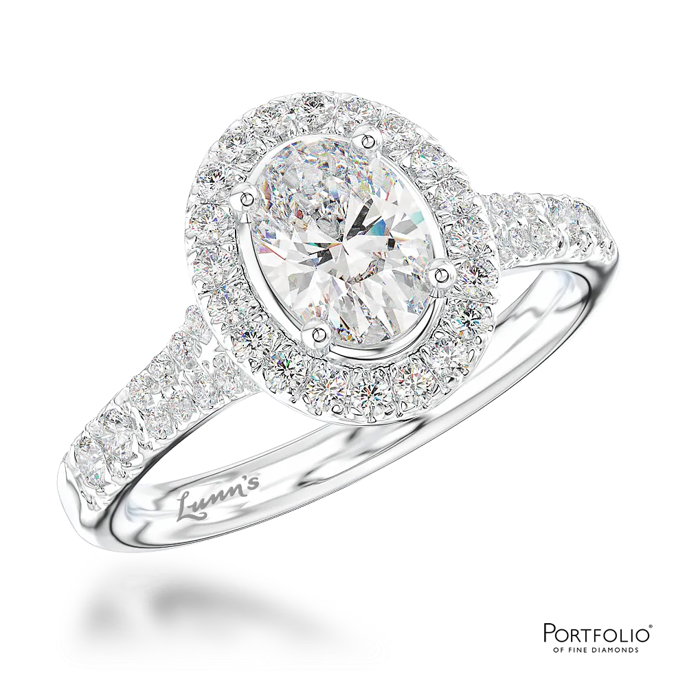 Cluster 0.40ct G VVS2 Diamond Platinum Ring