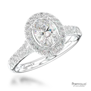 Cluster 0.40ct G VVS2 Diamond Platinum Ring
