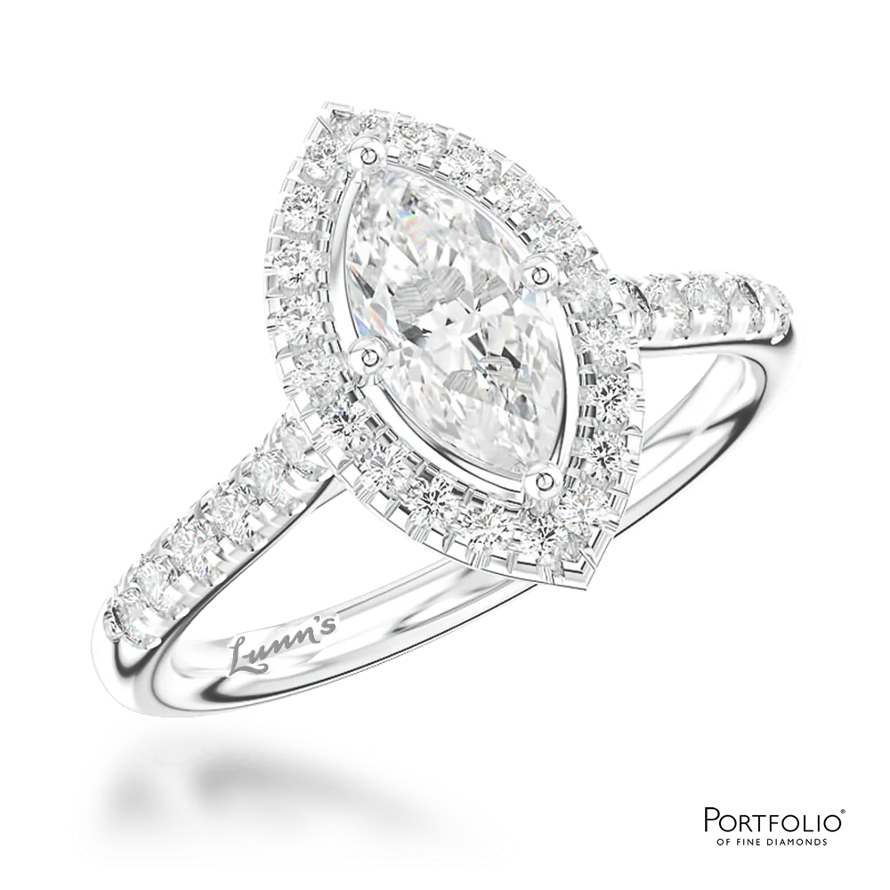 Cluster 0.50ct D SI1 Diamond Platinum Ring
