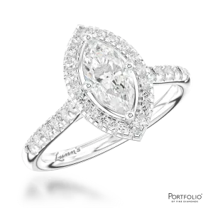 Cluster 0.50ct D SI1 Diamond Platinum Ring