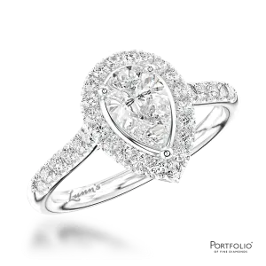 Cluster 0.50ct E SI1 Diamond Platinum Ring