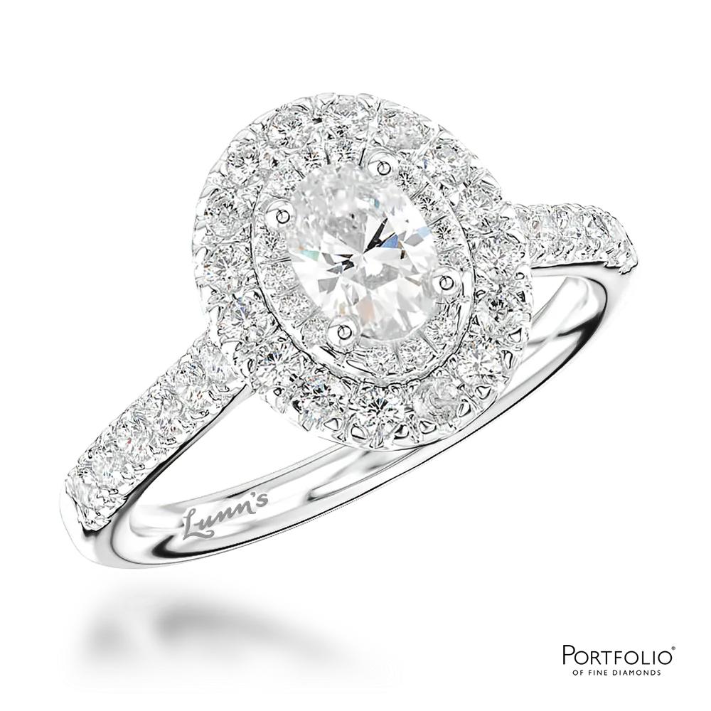 Cluster 0.50ct E SI1 Diamond Platinum Ring