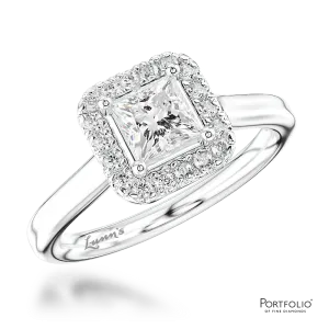 Cluster 0.50ct E SI1 Diamond Platinum Ring