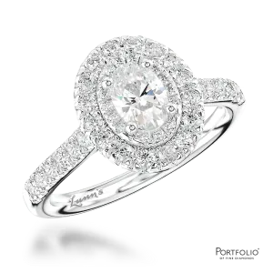 Cluster 0.50ct E SI1 Diamond Platinum Ring