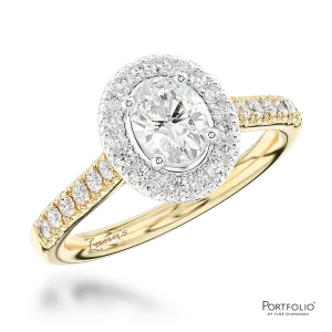 Cluster 0.50ct E SI1 Diamond Yellow Gold/Platinum Ring