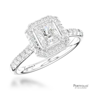 Cluster 0.50ct F SI1 Diamond Platinum Ring
