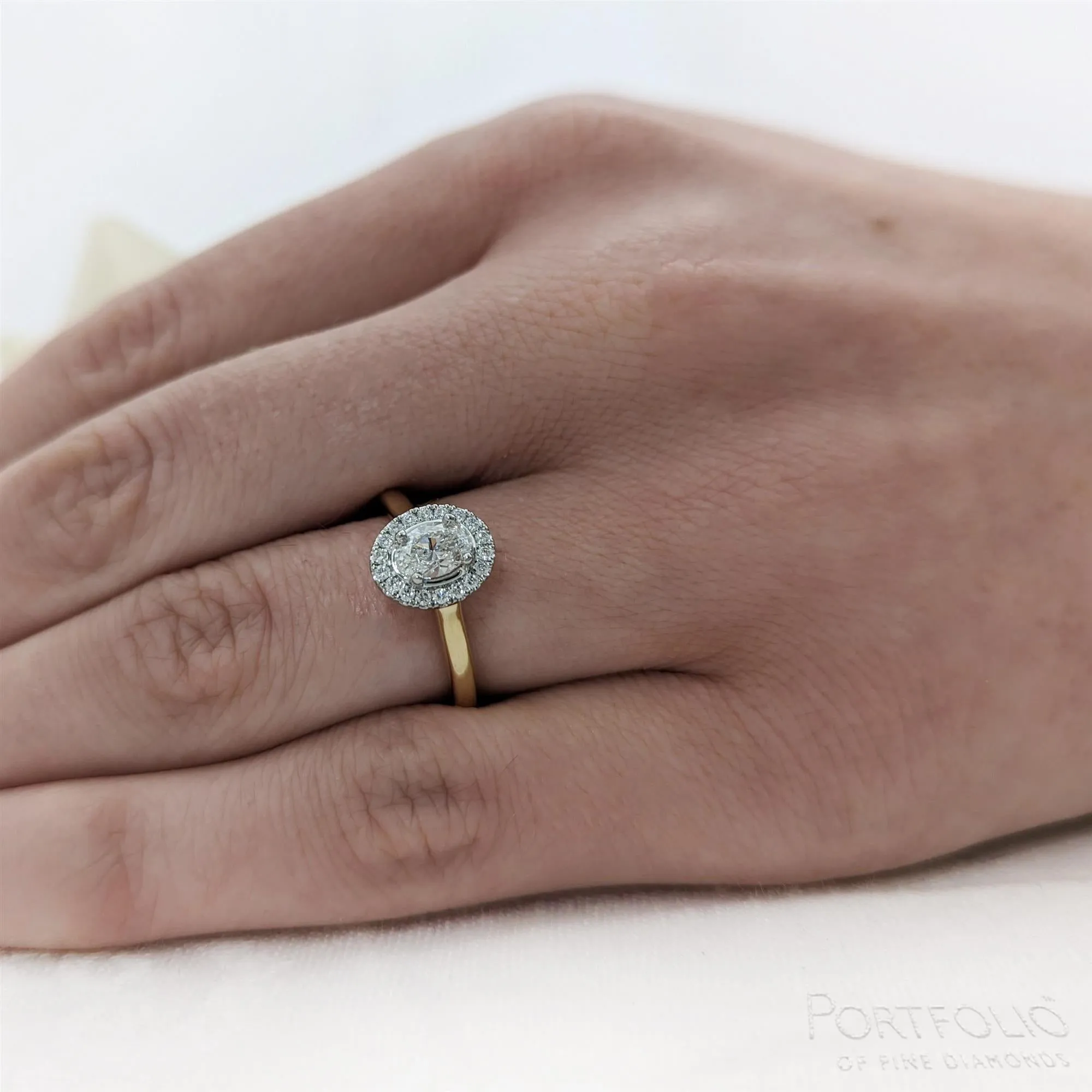 Cluster 0.50ct F VS2 Diamond Yellow Gold/Platinum Ring