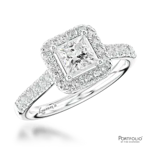 Cluster 0.52ct E VS1 Diamond Platinum Ring