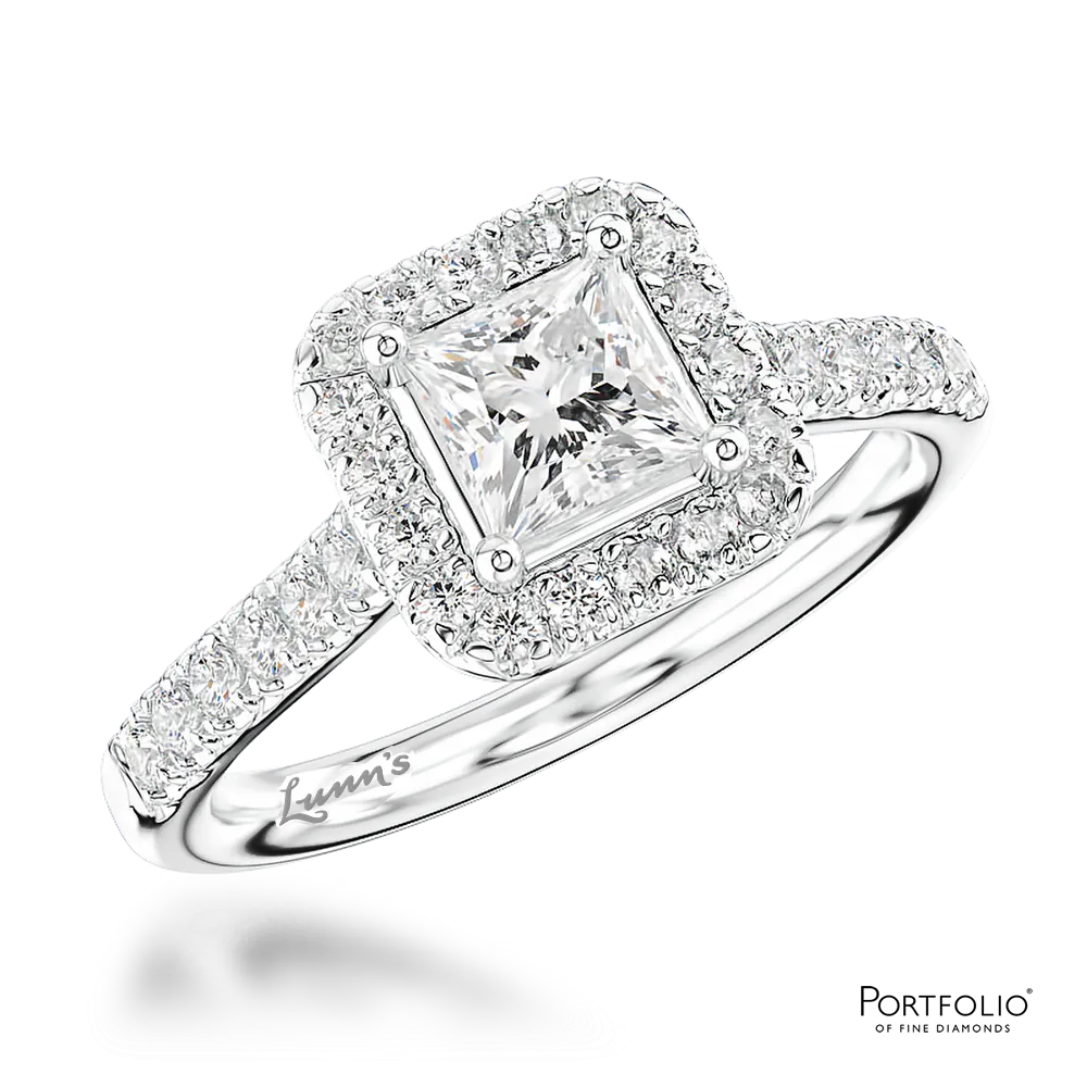 Cluster 0.52ct E VS1 Diamond Platinum Ring
