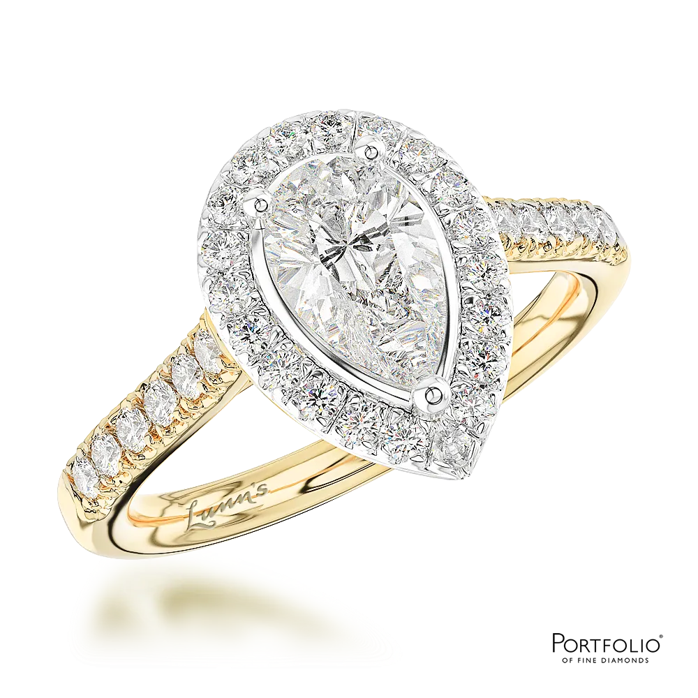 Cluster 0.70ct E VS2 Diamond Yellow Gold/Platinum Ring
