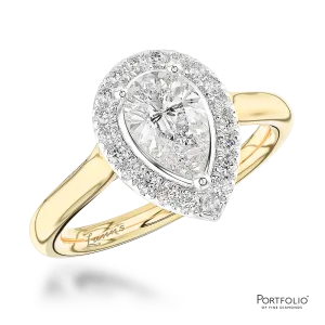 Cluster 0.70ct F SI1 Diamond Yellow Gold/Platinum Ring