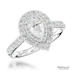 Cluster 0.70ct G VS2 Diamond Platinum Ring