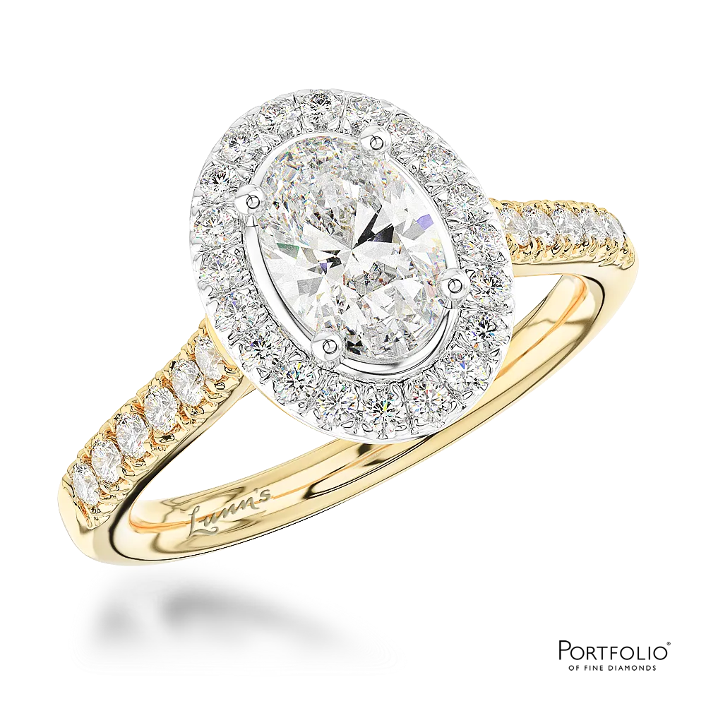 Cluster 0.70ct G VS2 Diamond Yellow Gold/Platinum Ring