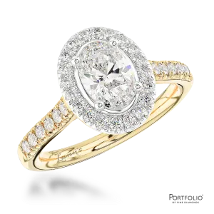 Cluster 0.70ct G VS2 Diamond Yellow Gold/Platinum Ring