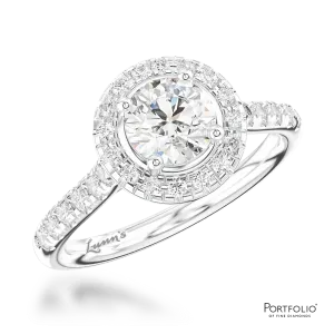 Cluster 0.80ct F VS2 Diamond Platinum Ring