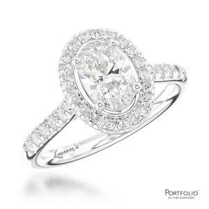 Cluster 0.80ct G VS2 Diamond Platinum Ring