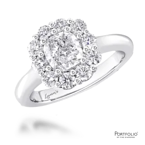 Cluster 1.01ct E SI2 Diamond Platinum Ring