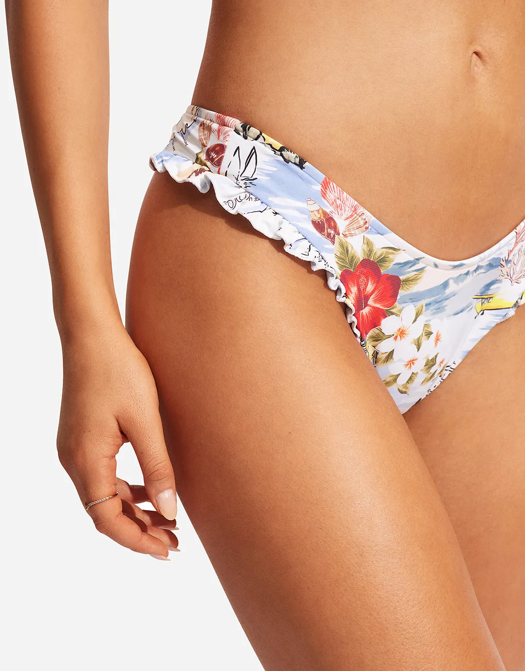 Coast to Coast High Cut Rio Bikini Pant - Powder Blue