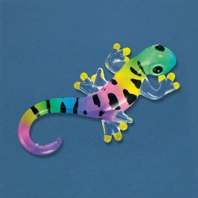 Colorful Little Gypsy Gecko Glass Figurine Decorative Mirror,Home Decor Mirror
