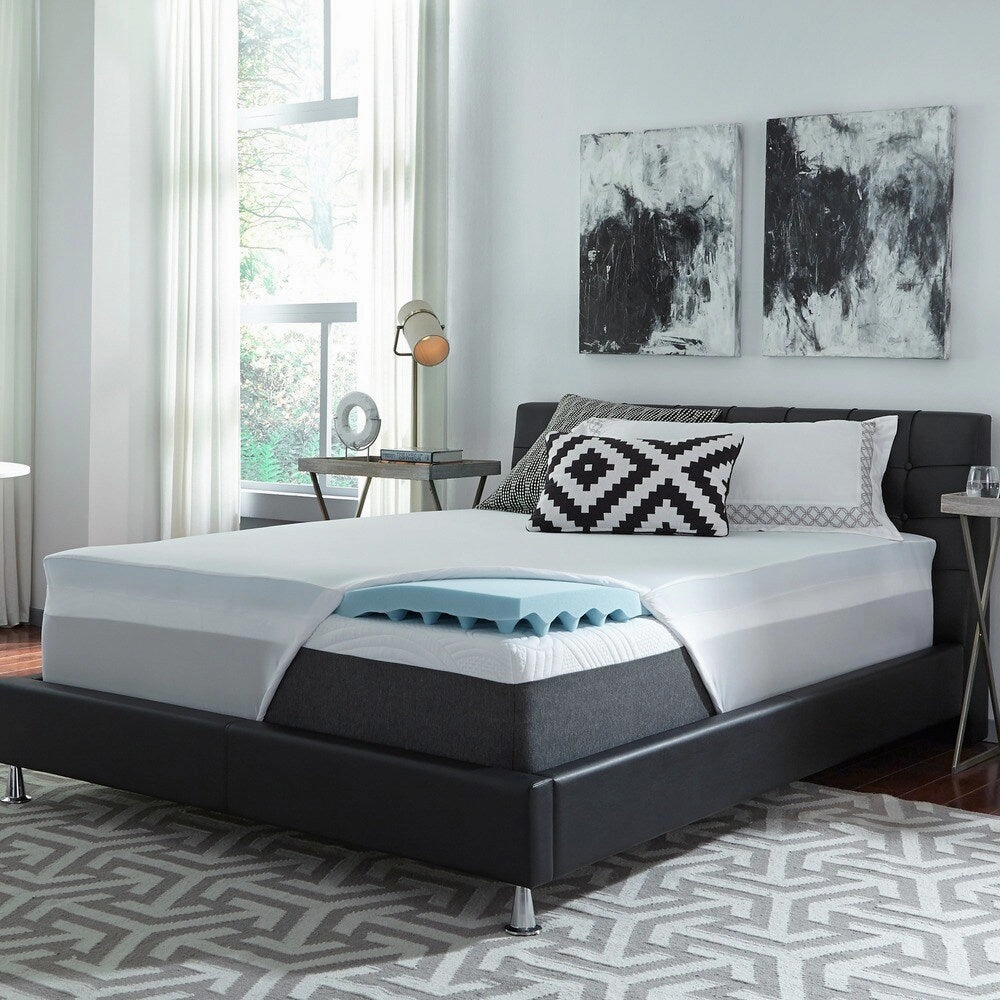 ComforPedic Loft from Beautyrest 3-inch Big Bump NRGel Topper with Kool Knit Cover