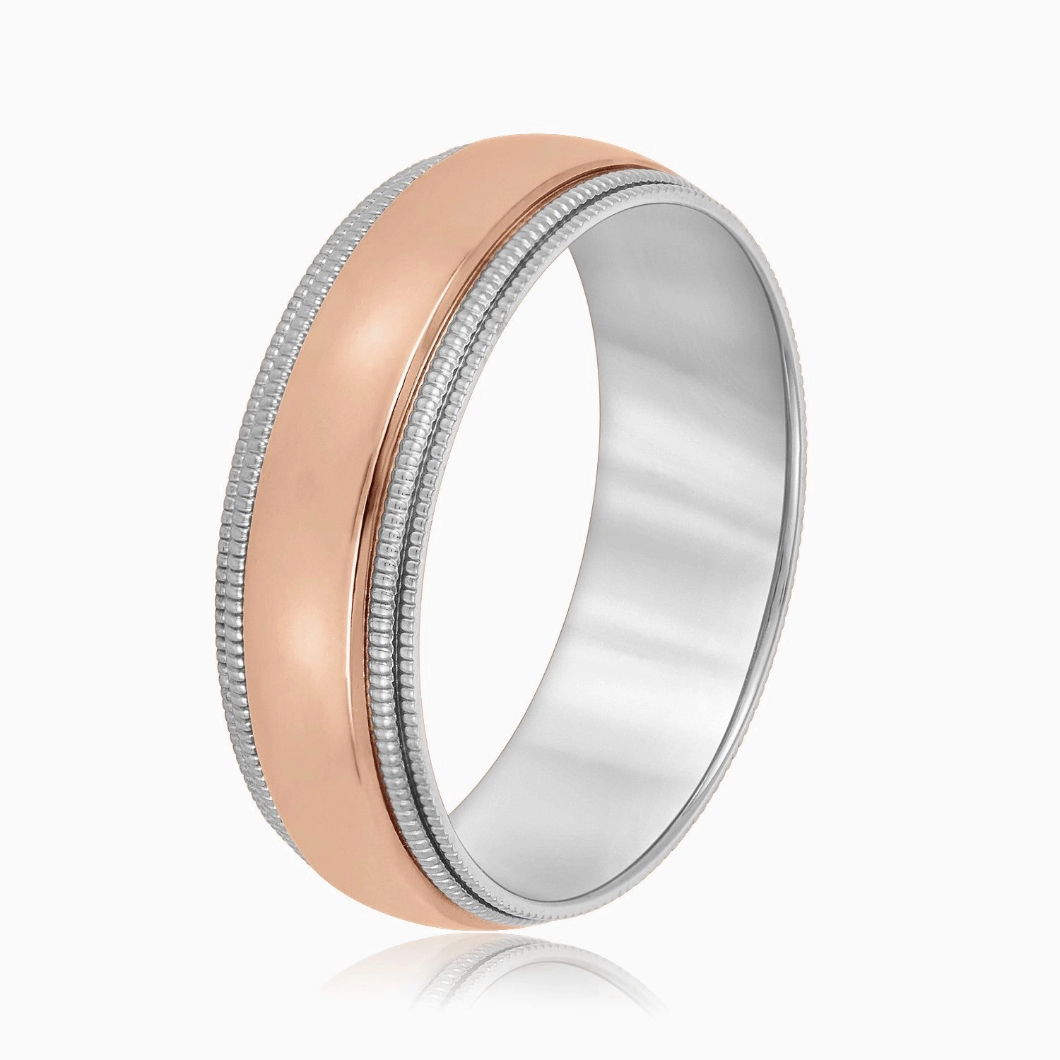 Comfort Fit Double Milgrain Men's Band