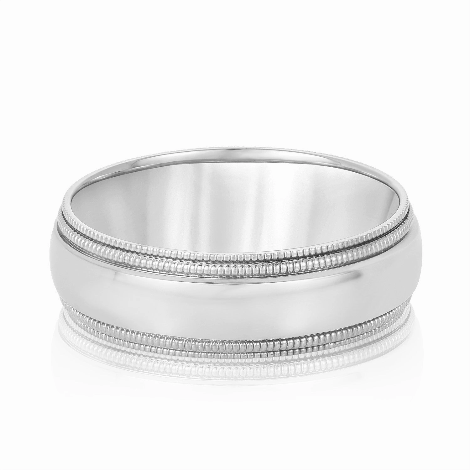 Comfort Fit Double Milgrain Men's Band