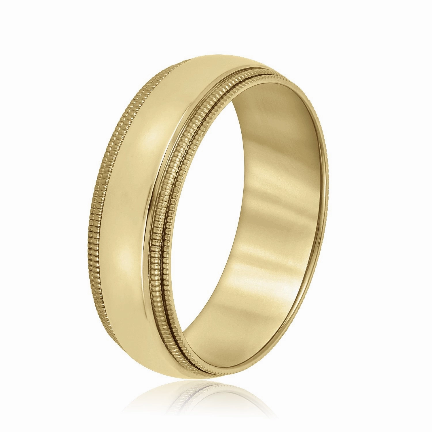 Comfort Fit Double Milgrain Men's Band
