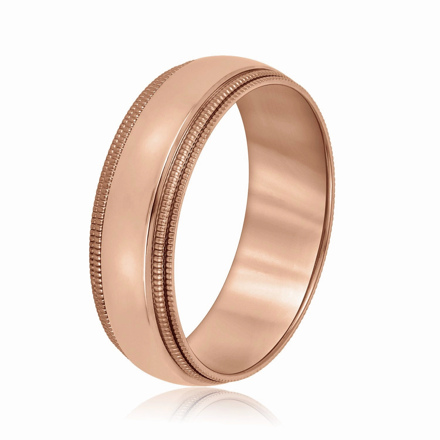 Comfort Fit Double Milgrain Men's Band