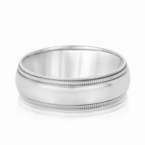Comfort Fit Double Milgrain Men's Band