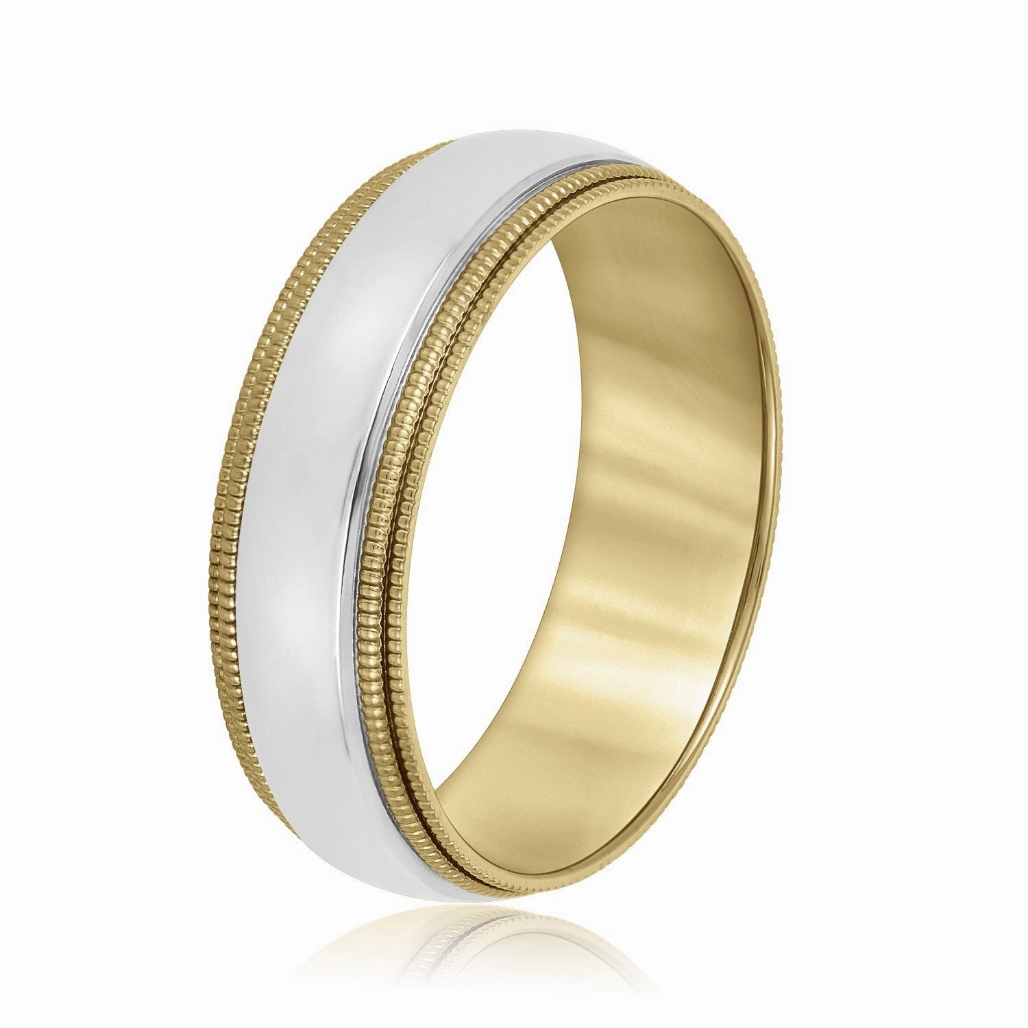 Comfort Fit Double Milgrain Men's Band