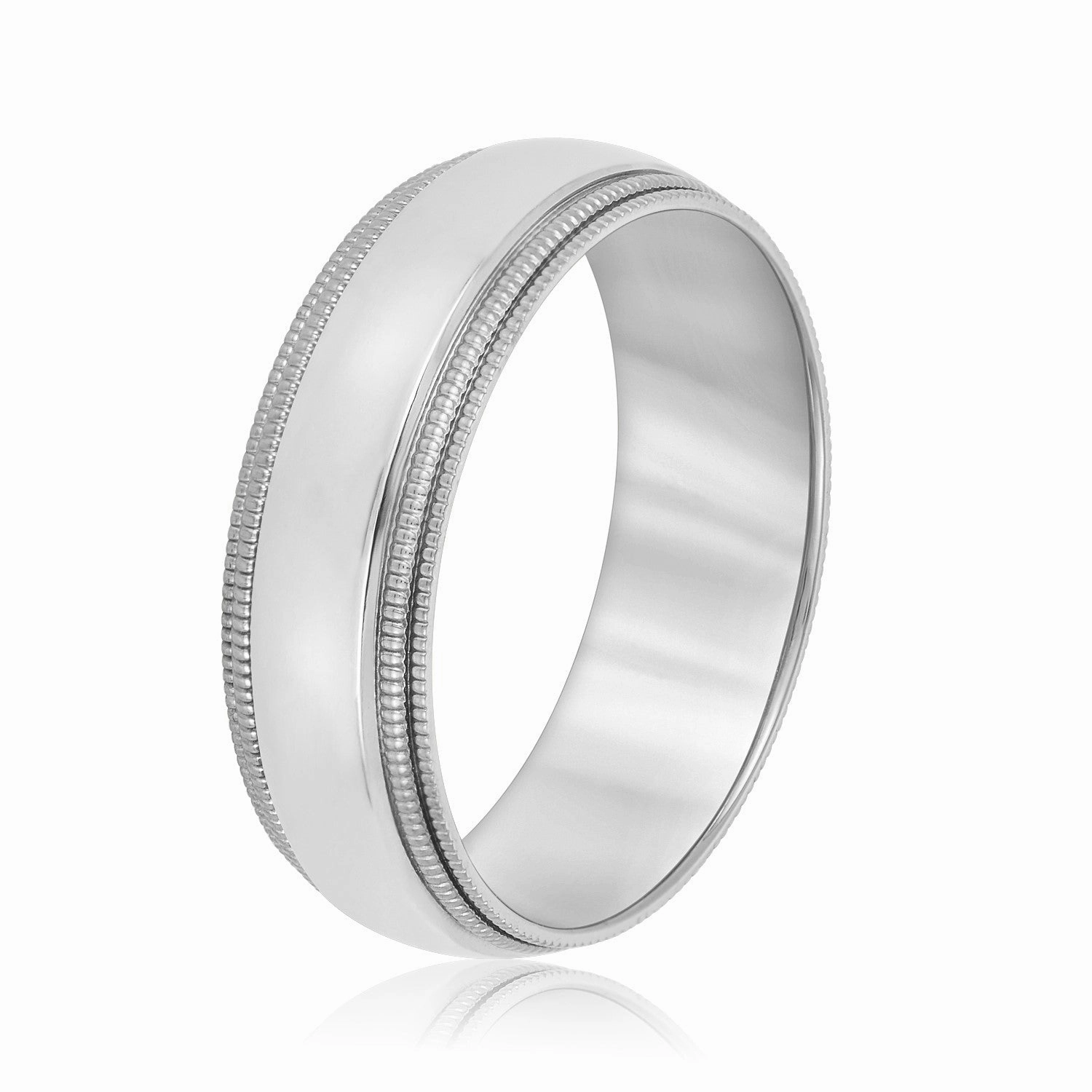 Comfort Fit Double Milgrain Men's Band