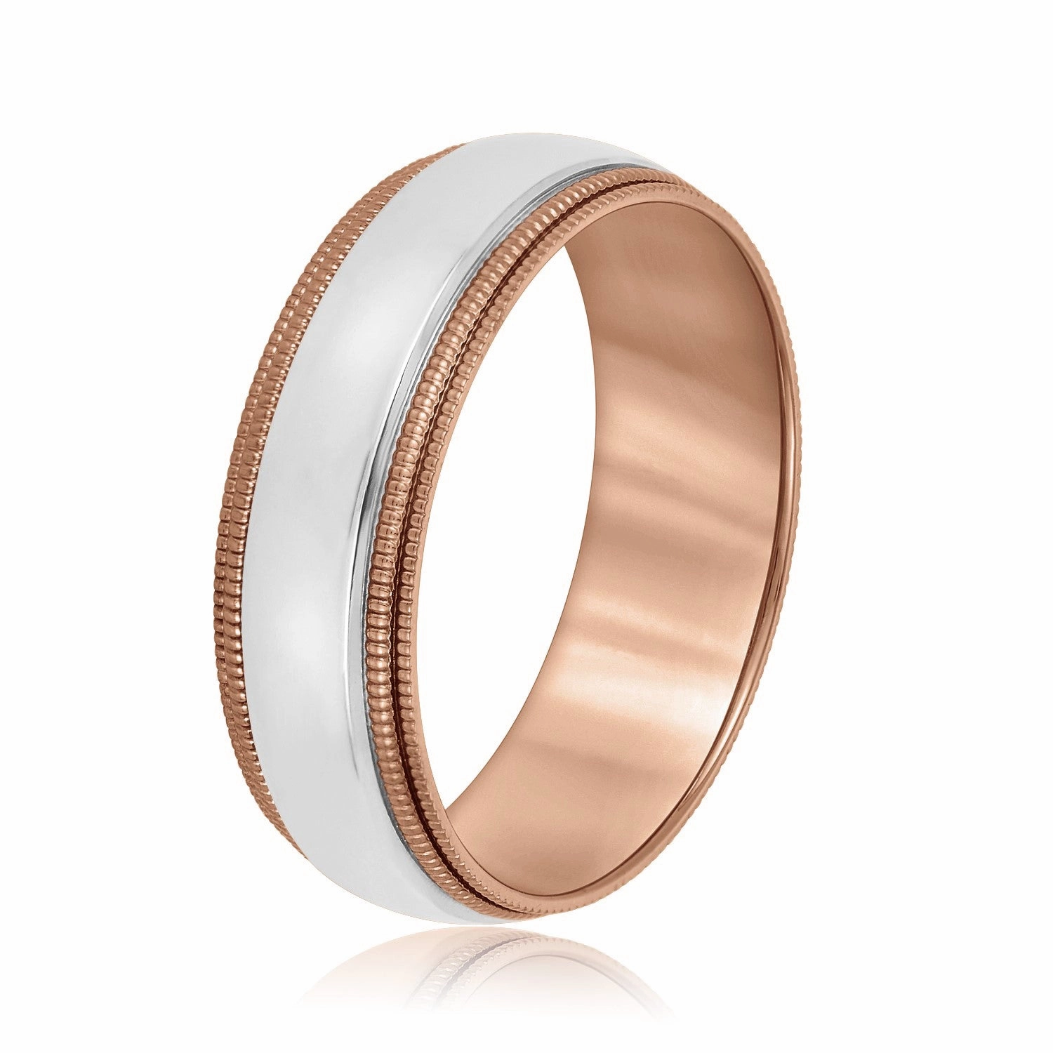 Comfort Fit Double Milgrain Men's Band