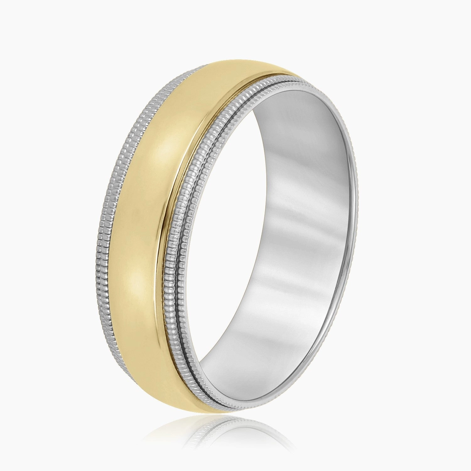 Comfort Fit Double Milgrain Men's Band
