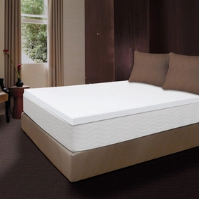 Comfort Memories Premium 2-inch Memory Foam Mattress Topper - WHITE mattress pads,mattress topper,bed protection