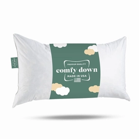 ComfyDown Bed Pillow for Sleeping, Goose Down and Feather Stuffing, with Premium Egyptian Cotton Cover - white pillows,bed pillow,sleeping cushion