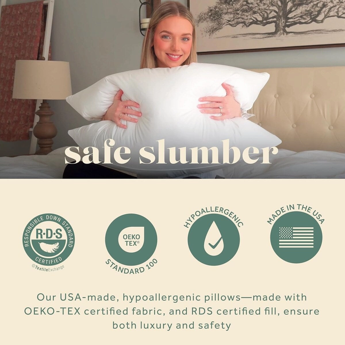 ComfyDown Bed Pillow for Sleeping, Goose Down and Feather Stuffing, with Premium Egyptian Cotton Cover - white