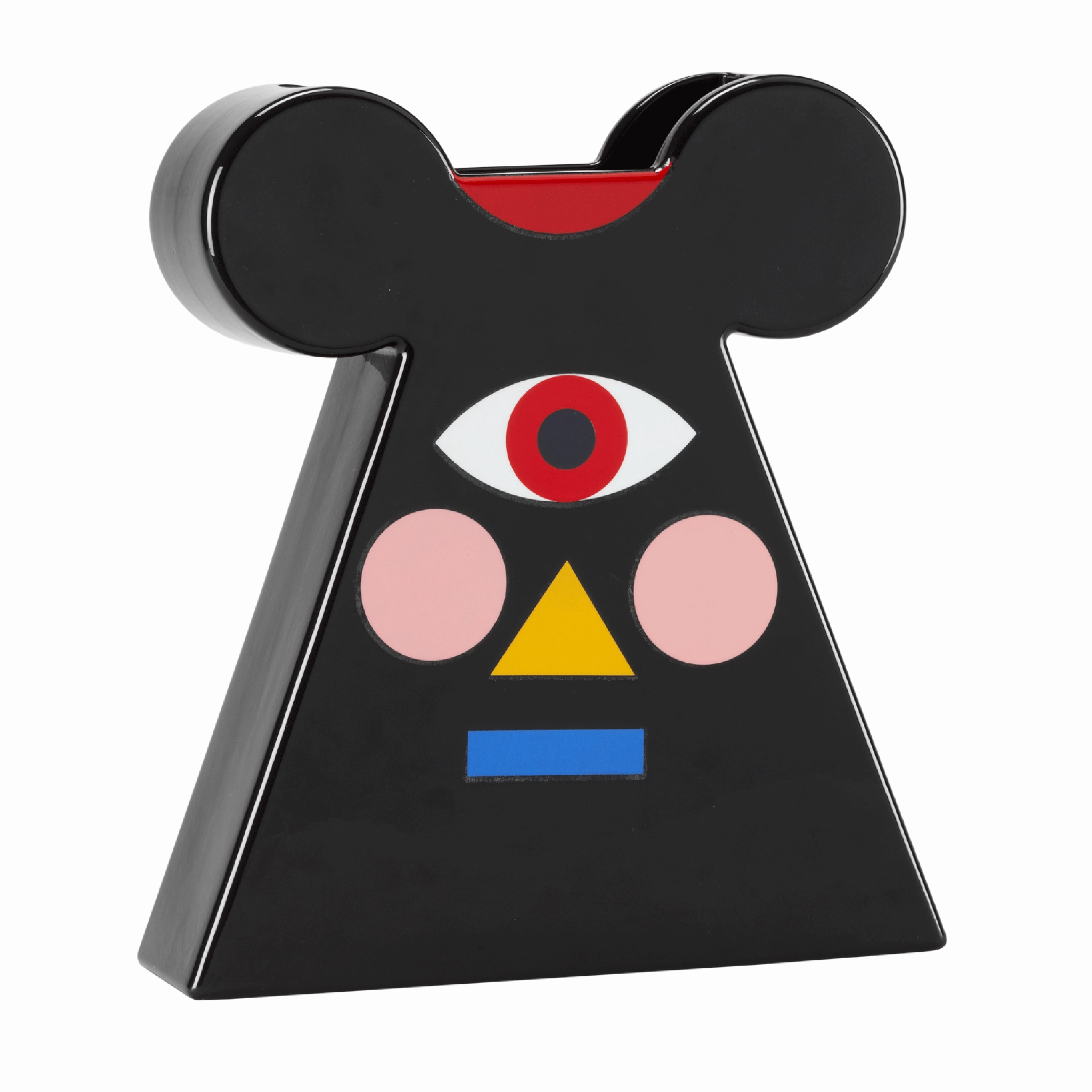 Conical Figurative Ceramic Vase | Qeeboo Oggian Mister Mouse