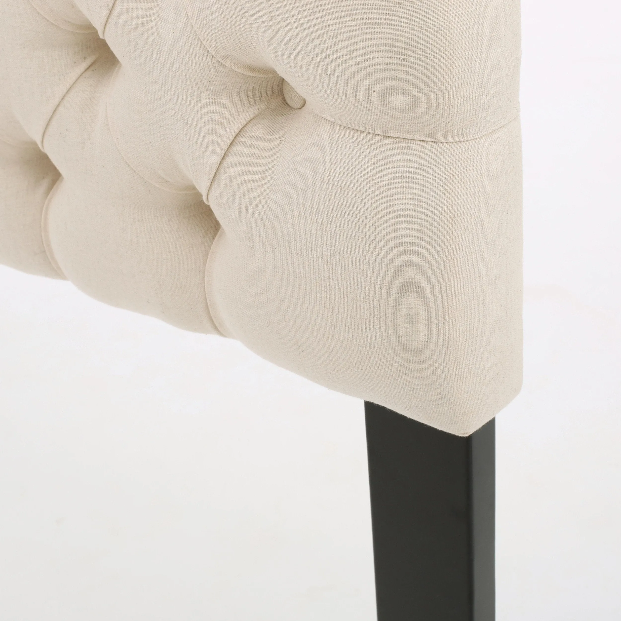 Contemporary Button Tufted Fabric Queen/Full Headboard - NH309892