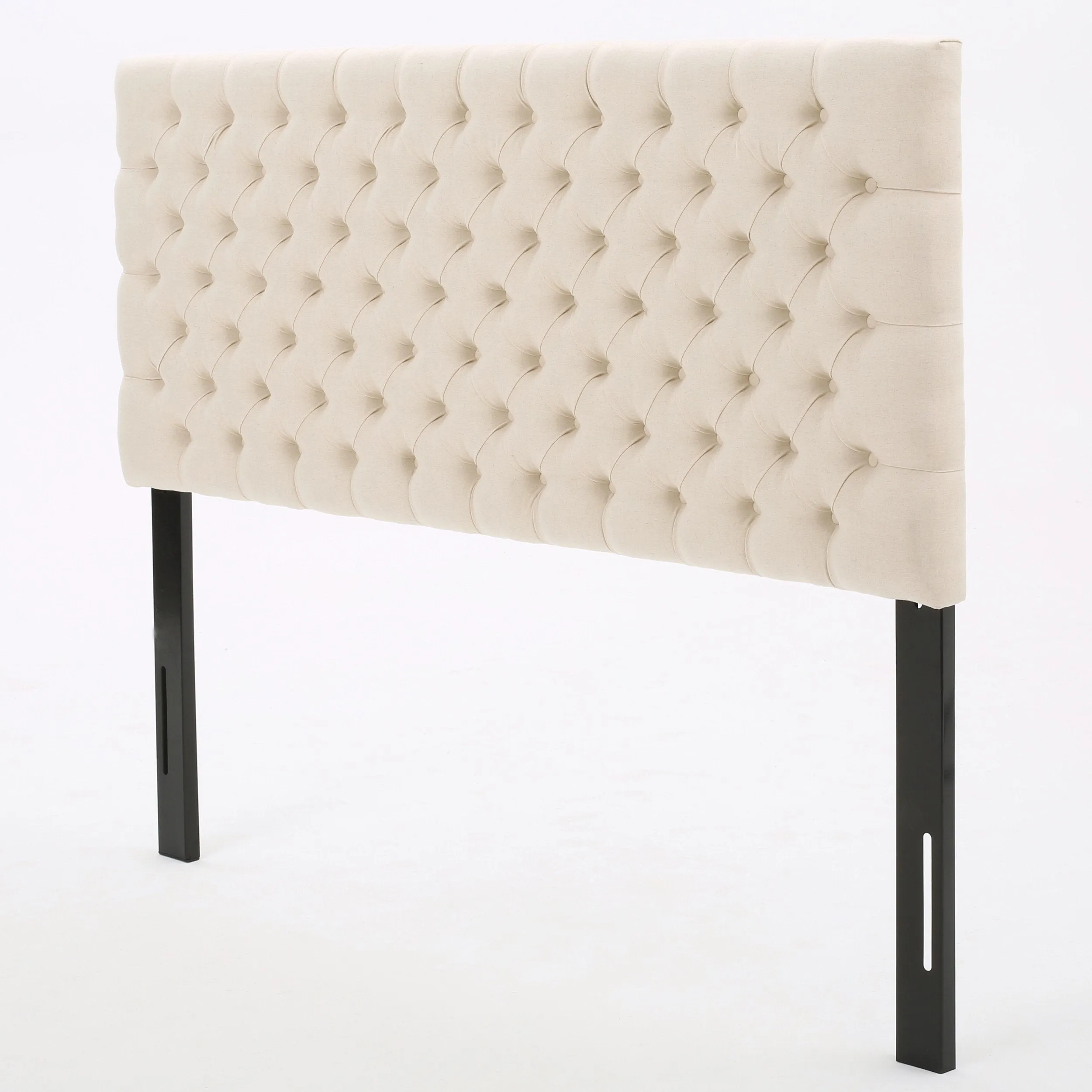 Contemporary Button Tufted Fabric Queen/Full Headboard - NH309892