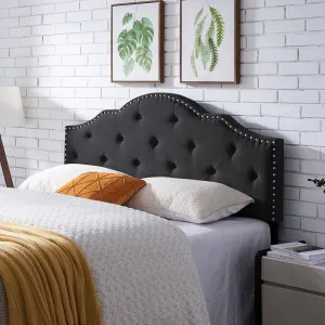 Contemporary Upholstered Queen/Full Headboard - NH145113 queen headboard, wooden headboard
