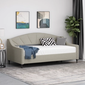 Contemporary Tufted Upholstered Daybed - NH132213 throw blanket, decorative pillow
