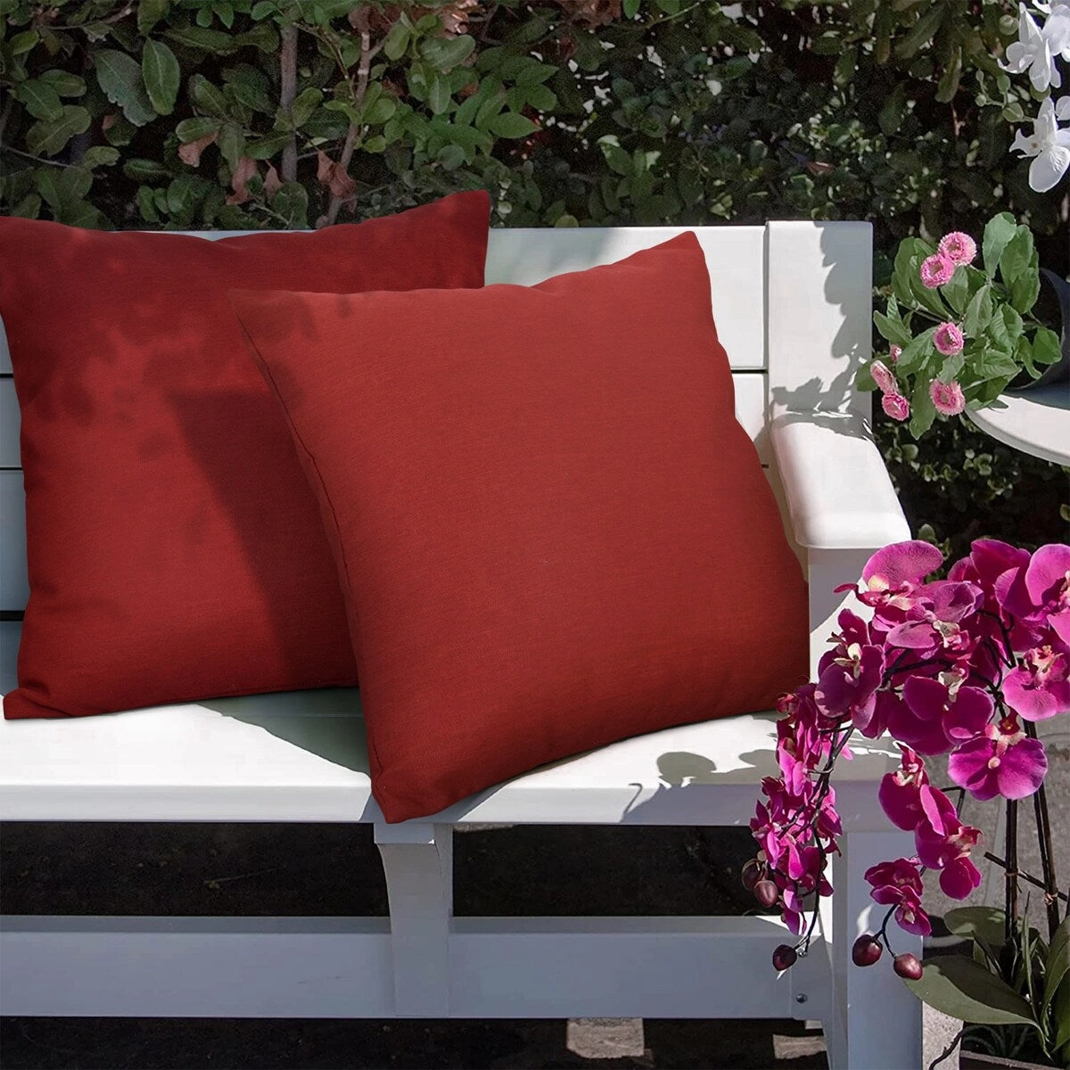 Cooling Outdoor Pillows with Pure Cotton Cover Set of 2