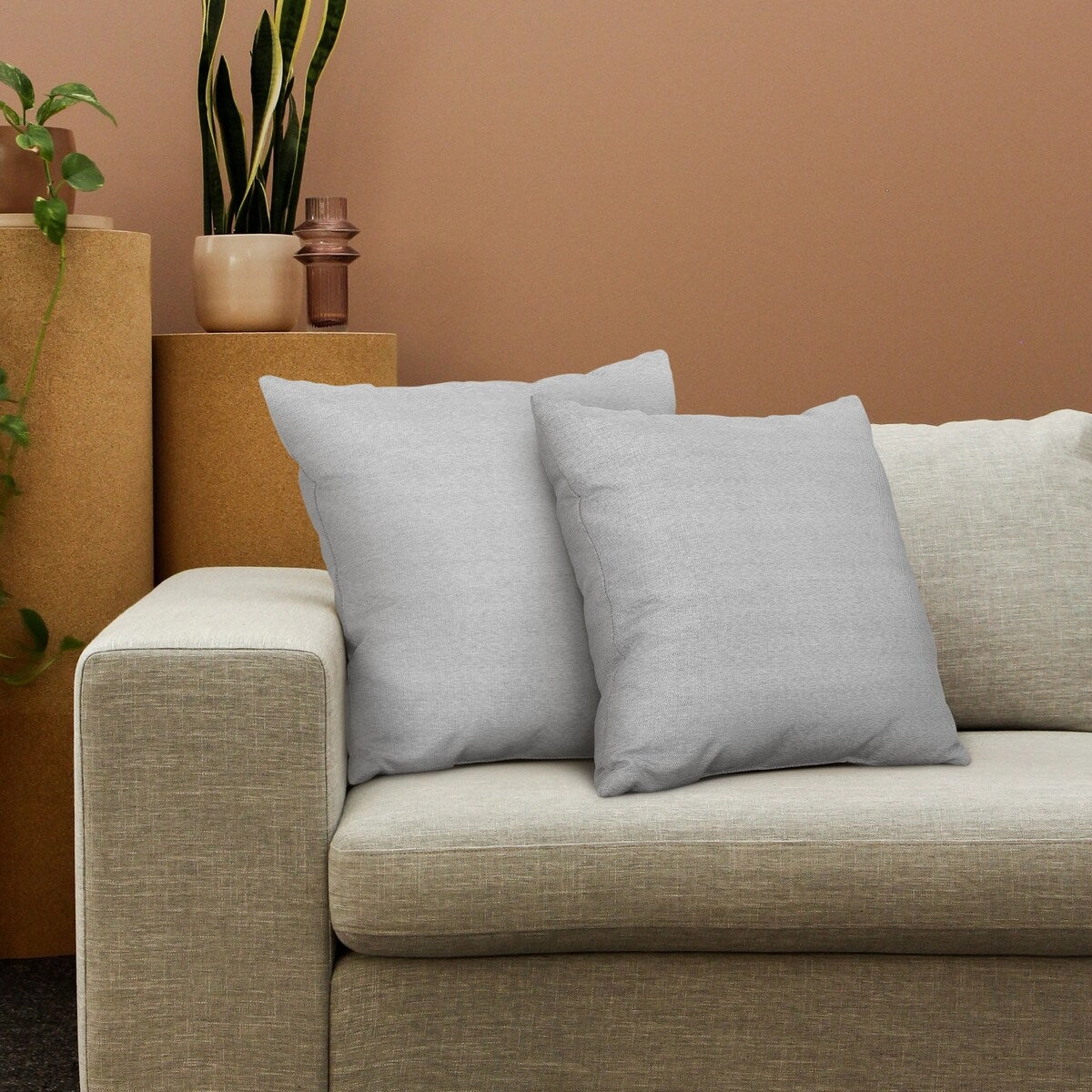 Cooling Outdoor Pillows with Pure Cotton Cover Set of 2