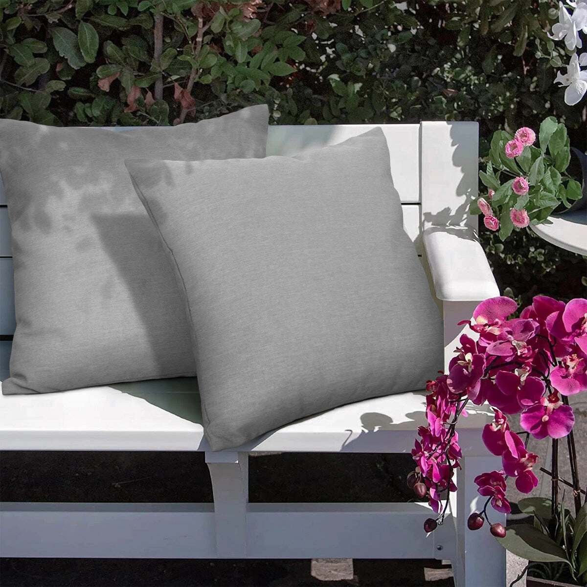 Cooling Outdoor Pillows with Pure Cotton Cover Set of 2